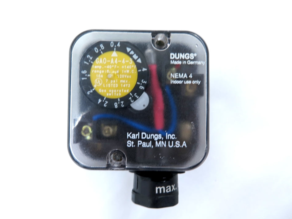 Dungs GA0-A4-4-3 Air/Gas Pressure Switch 7psi - Advance Operations