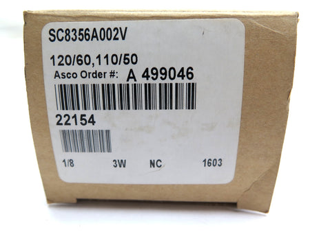 Asco SC8356A002V Solenoid Valve 140Psi 1/8" 24V - Advance Operations