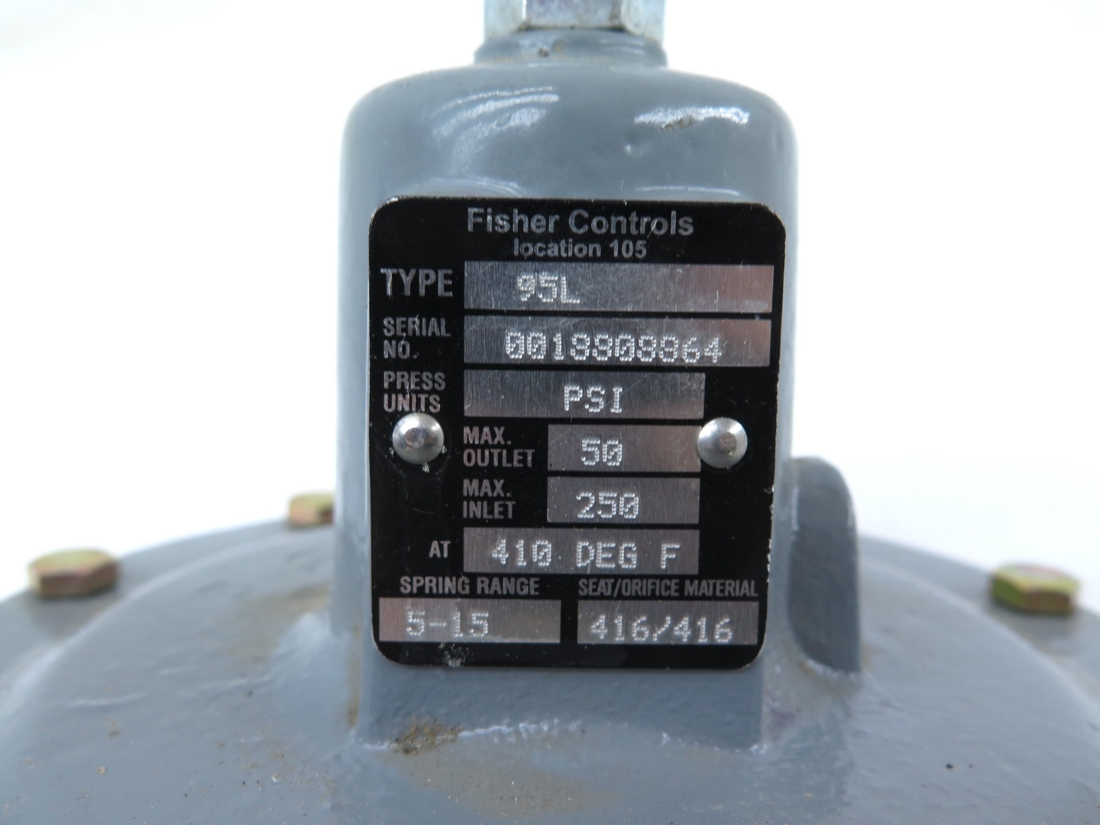 Fisher 95*1774321 / 95L Pressure Reducing Regulator - Advance Operations