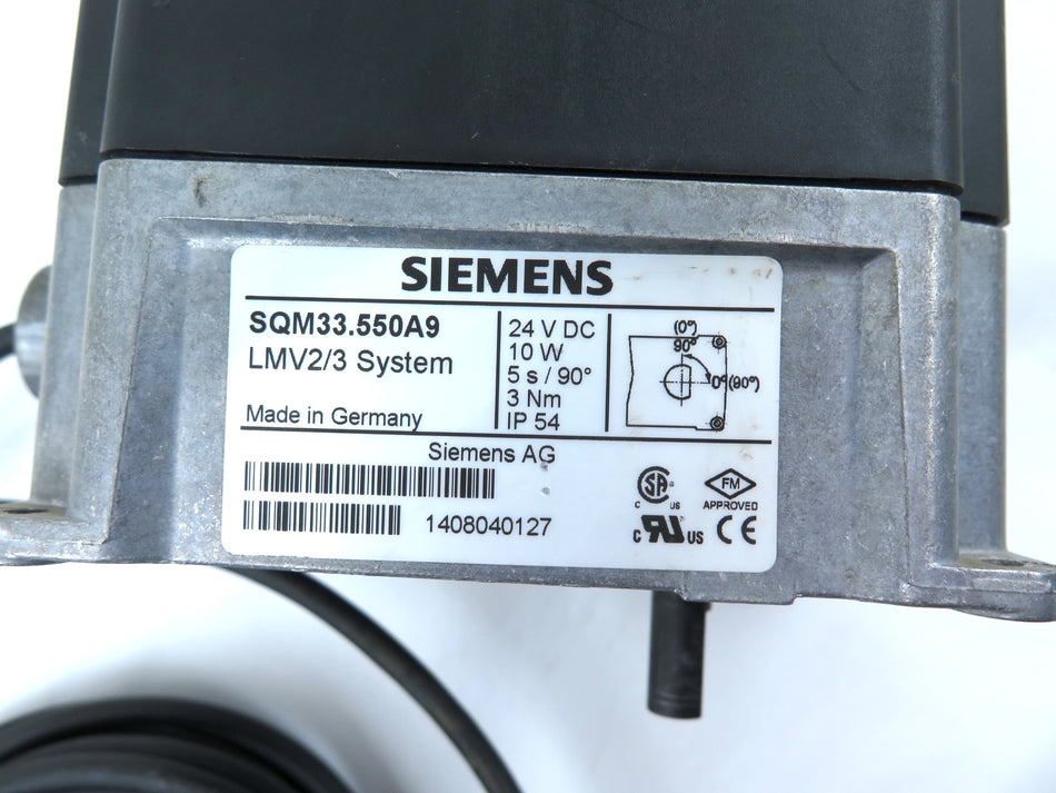 Siemens SQM33.550A9 Actuator Servo USED BUT IN MINT CONDITION - Advance Operations