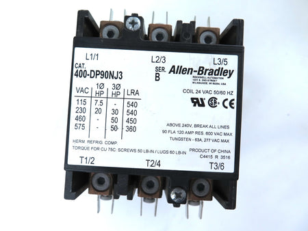Allen-Bradley 400-DP90NJ3 Ser.B Contactor Coil 24Vac - Advance Operations