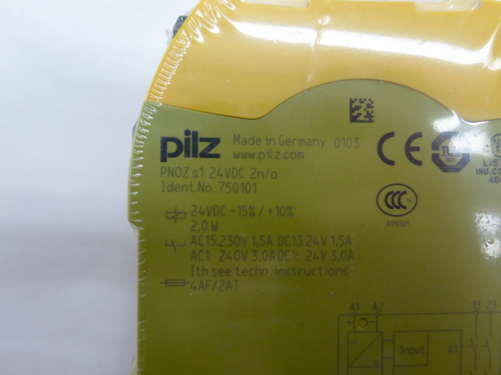 Pilz 750101 Safety Relay PNOZ S1 24Vdc 2n/o - Advance Operations