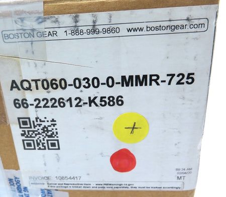 Boston Gear AQT060-030-0-MMR-725 Planetary Gearbox - Advance Operations