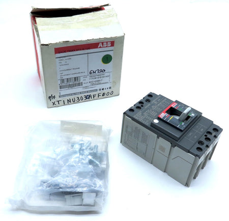 ABB XT1NU3030AFF000 Circuit Breaker 3 Pole 30A - Advance Operations