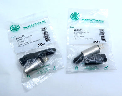 Neutrik NC4MXX 4 Pin Male XLR Cable Connector LOT OF 2 - Advance Operations