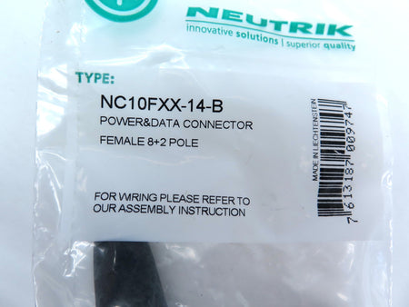 Neutrik NC10FXX-14-B Power & Data Connector Female 8+2 Pole - Advance Operations
