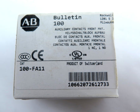 Allen-Bradley 100-FA11 Auxiliary Contact Front MNT. LOT OF 2 - Advance Operations