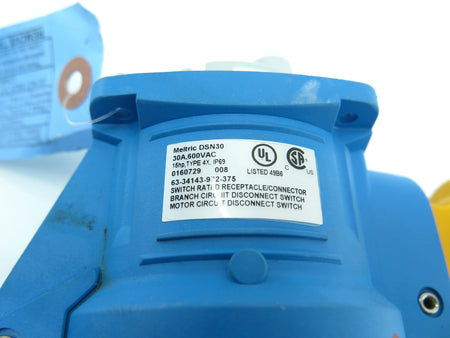 Meltric 63-34143-972-375 Receptacle / Connector 30A 600Vac 15Hp - Advance Operations