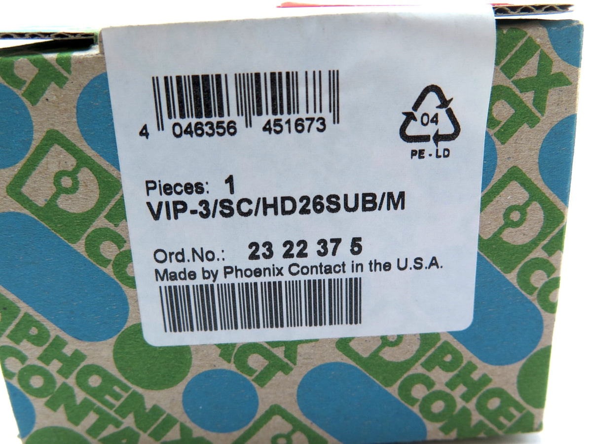 Phoenix Contact VIP-3/SC/HD26SUB/M Interface Module FACTORY SEAL - Advance Operations