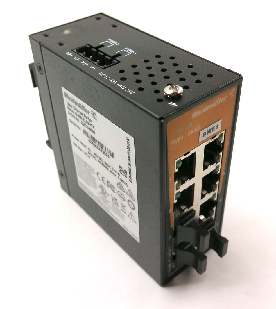 Weidmuller IE-SW-EL08-8TX Ethernet Switch *NO TOP Connector - Advance Operations