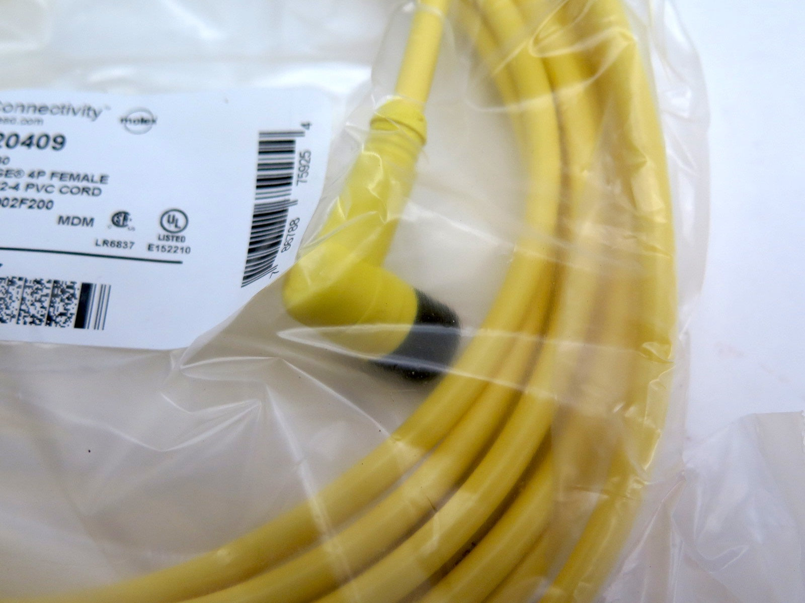Molex / Woodhead 1200720409 Micro-Change 4P Female Cordset 20' 22-4 PVC - Advance Operations