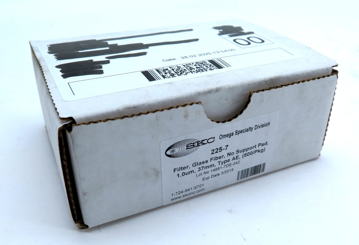 SKC 225-7 Fiber Glass Filter No support Pad 1.0um 37mm Type AE 500 Units - Advance Operations