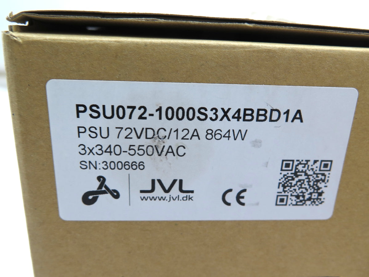 JVL PSU072-1000S2X4BBD1A Power Supply Switchmode 72VDC 864W - Advance Operations
