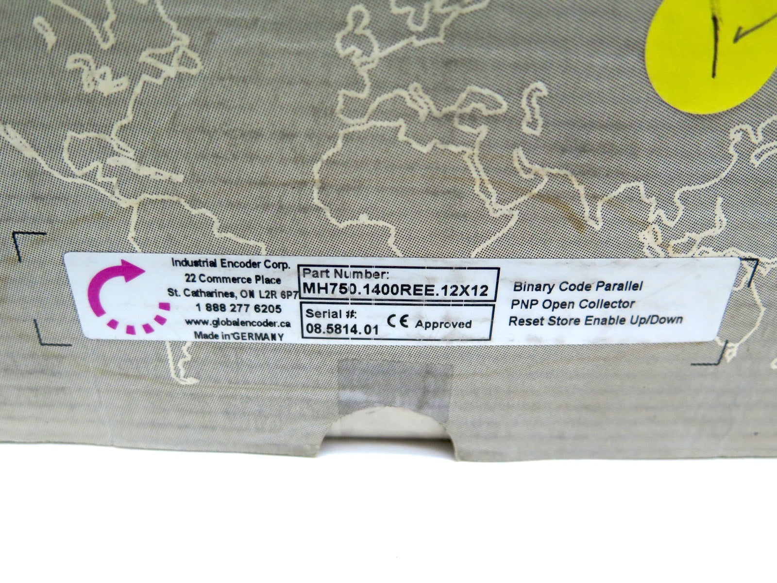 Global Encoder MH750-1400REE-12X12 Binary Code Parallel PNP Encoder - Advance Operations