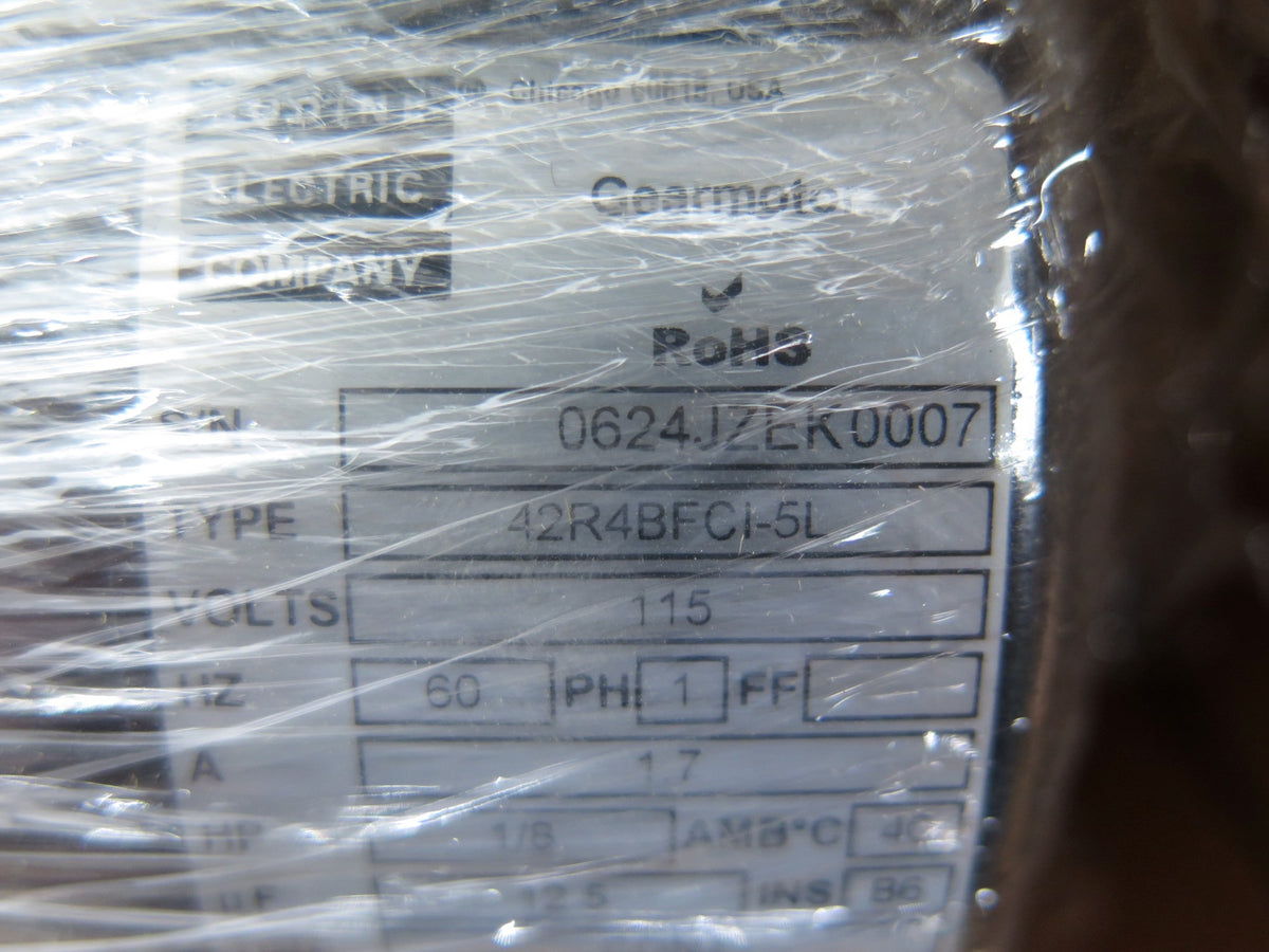 Bodine Electric 42R4BFCI-5L AC Right Angle Gearmotor 30:1 Ratio - Advance Operations