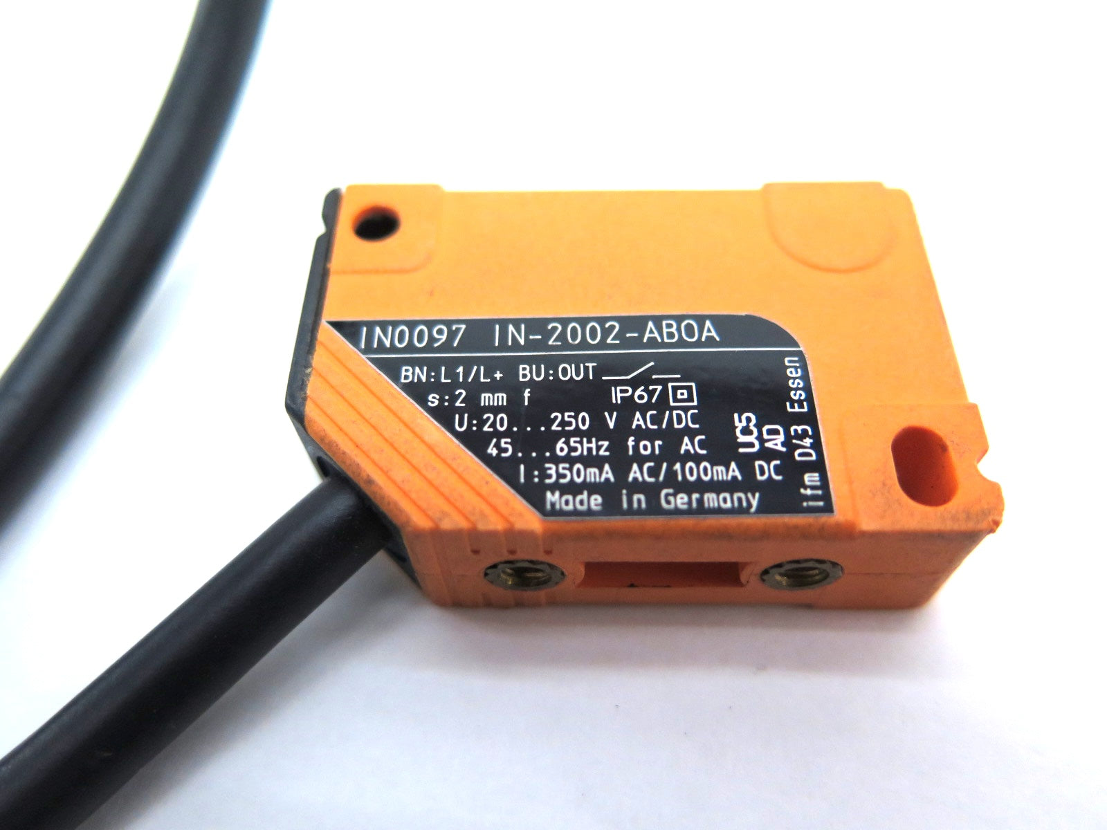 IFM IN0097 IN-2002-ABOA Proximity Switch - Advance Operations