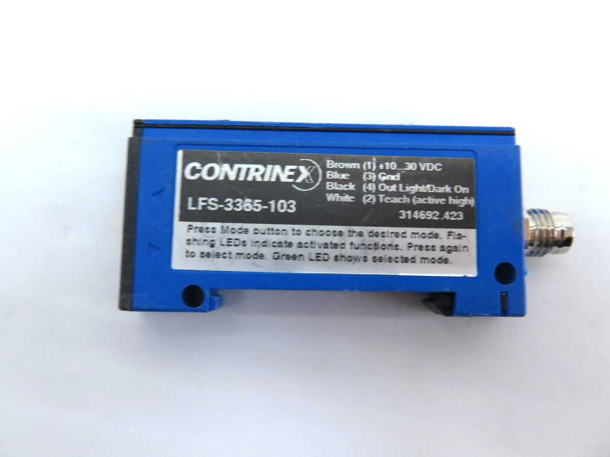 Contrinex LFS-3365-103 Fiber Optic Sensor - Advance Operations