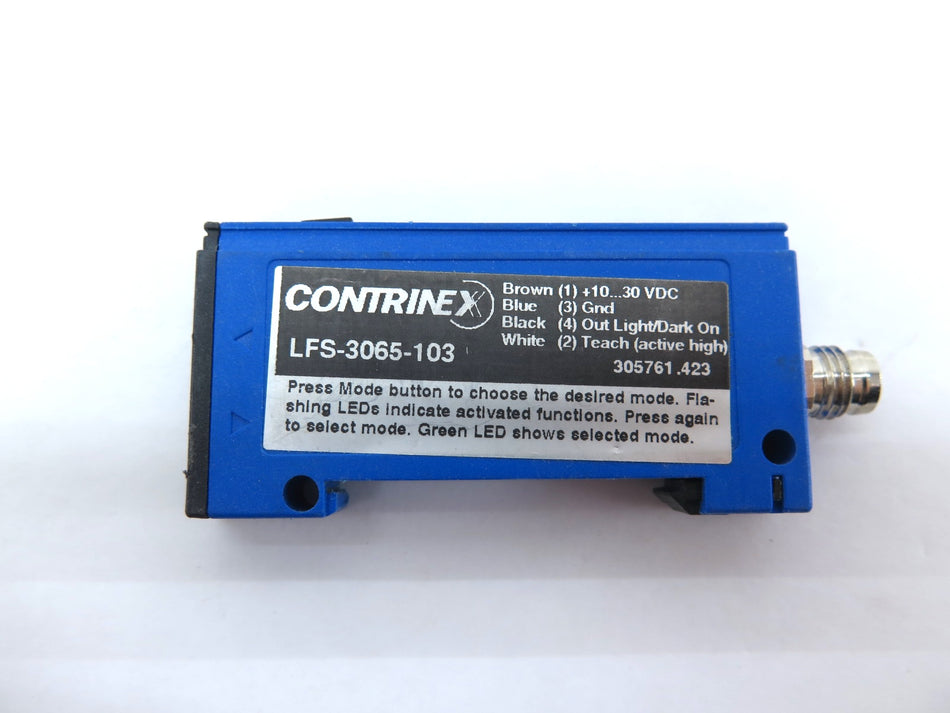 Contrinex LFS-3065-103 Fiber Optic Sensor - Advance Operations