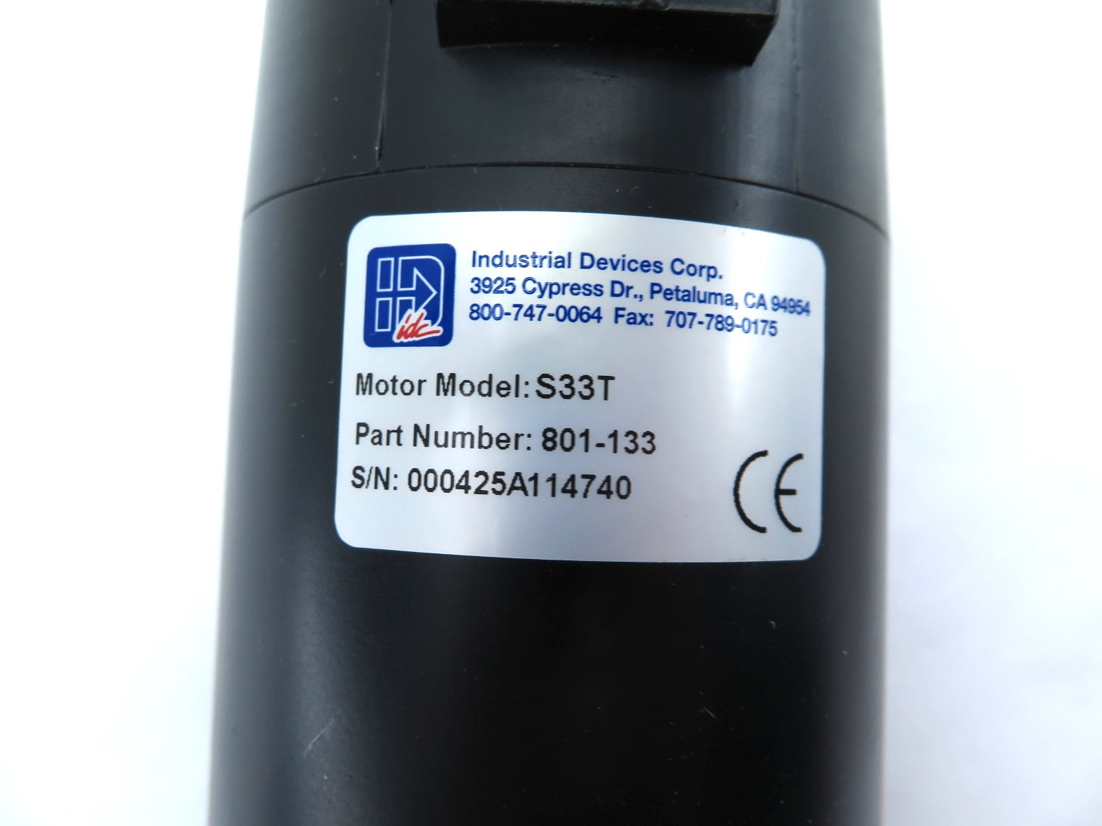 Industrial Devices Corp. 801-133 / S33 Step Servo Motor NEW - Advance Operations