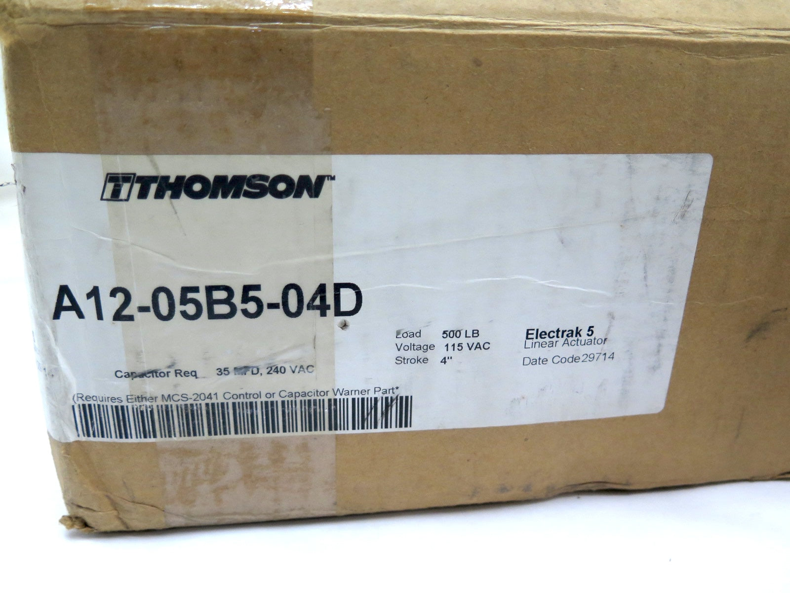 Thomson A12-05B5-04D Electric Actuator 115Vac 500LB/F - Advance Operations