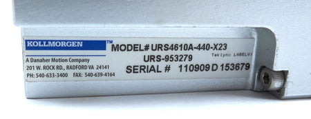 Kollmorgen URS4610A-440-X23 Rail System - Advance Operations