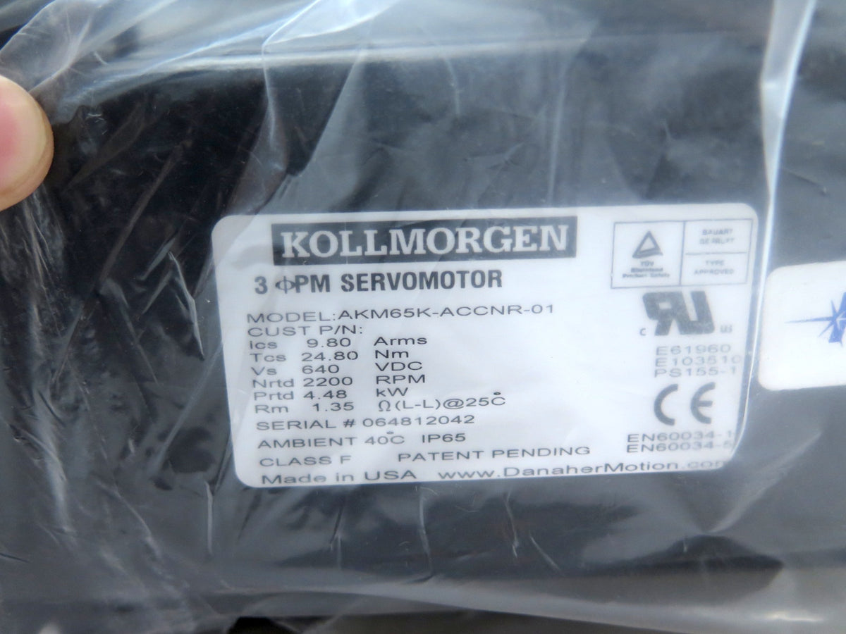 Kollmorgen AKM65K-ACCNR-01 Servo Motor 4.48kW 2200RPM - Advance Operations