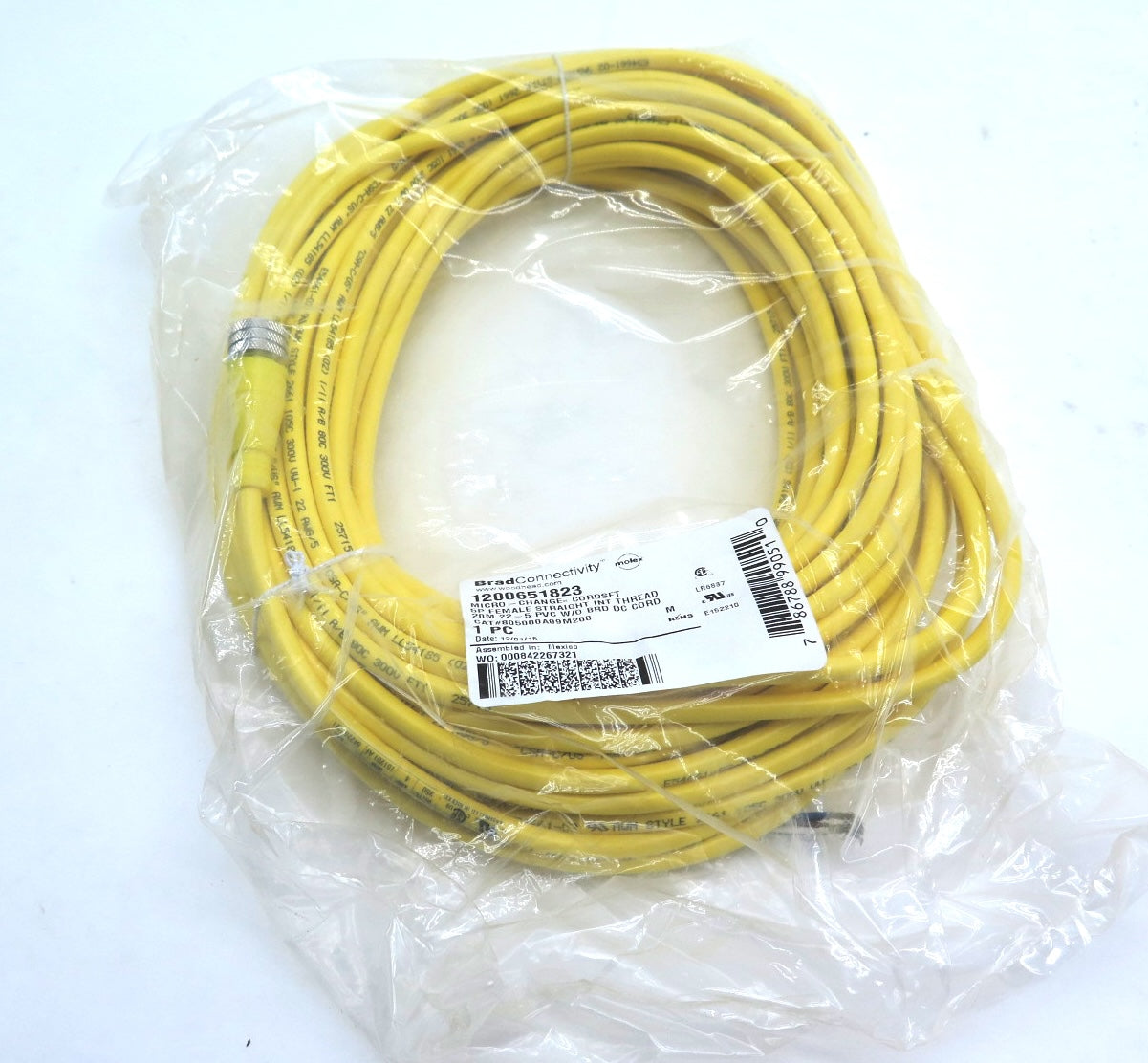 Molex / Woodhead 1200651823 805000A09M200 Cordset Assembly 20M - Advance Operations