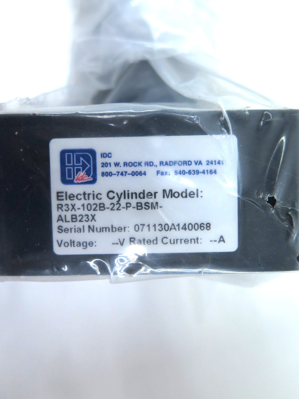 IDC R3X-102B-22-P-BSMALB23X Electric Cylinder - Advance Operations