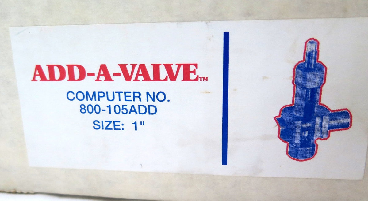 Jomar ADD-A-VALVE 800-104ADD Size 1" Valve Kit - Advance Operations