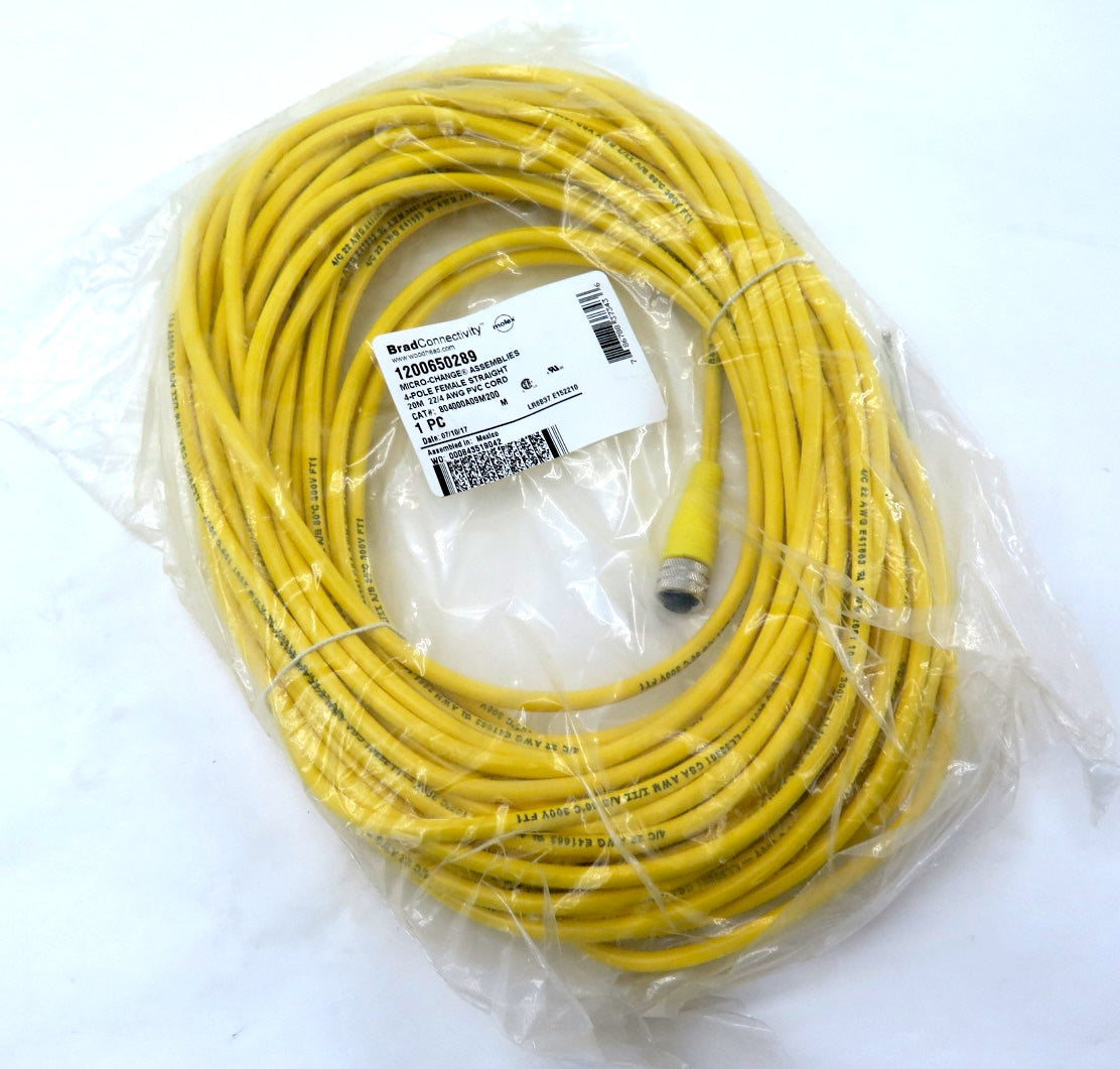 Woodhead / Molex 1200650289 Micro Change 4 Pole Female Straight 20M 22/4 - Advance Operations