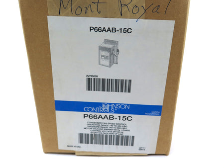 Johnson Controls P66AAB-15C Condenser Fan Speed Control - Advance Operations