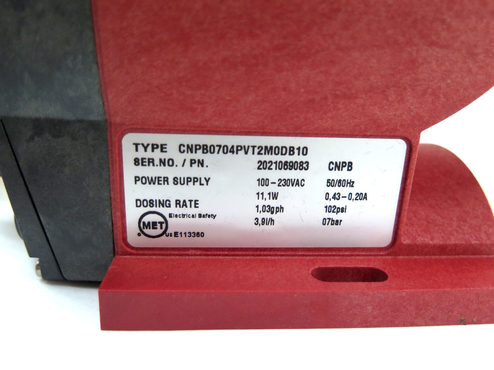 ProMinent CNPB Metering Pump 100-230Vac 11.1W 1.03Gph - Advance Operations