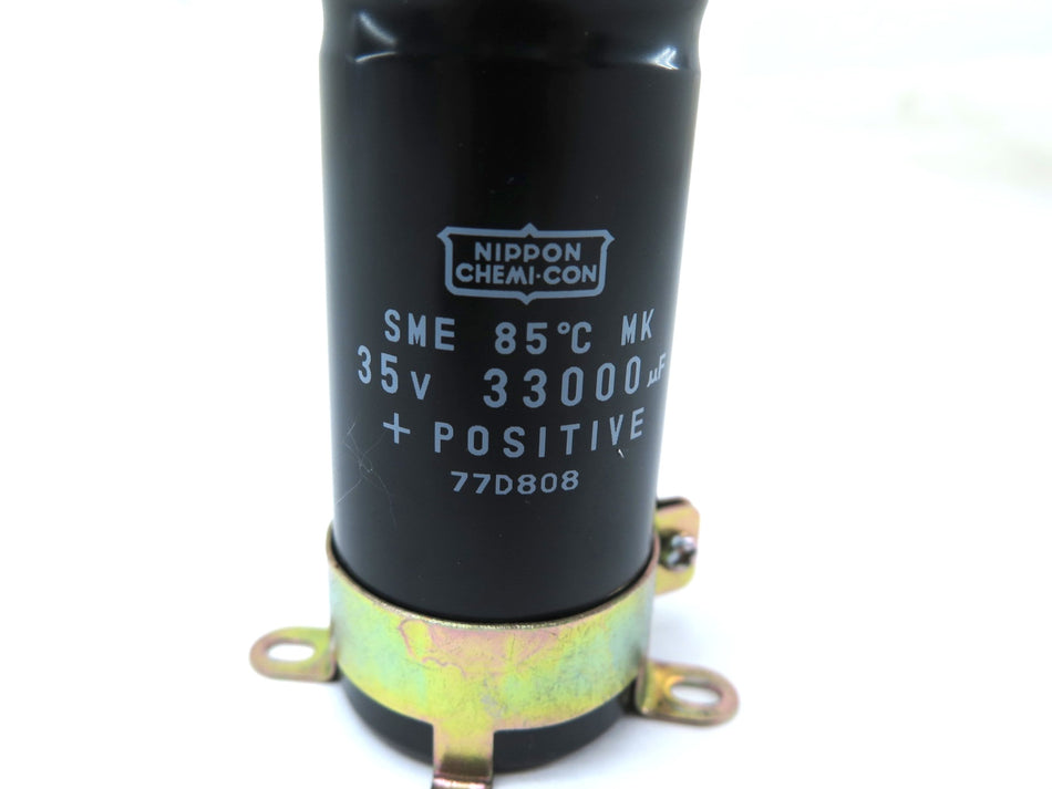 Nippon Chemi-Con 33000uF Capacitor SME 85C MK 35V MINT Condition 77D808 - Advance Operations