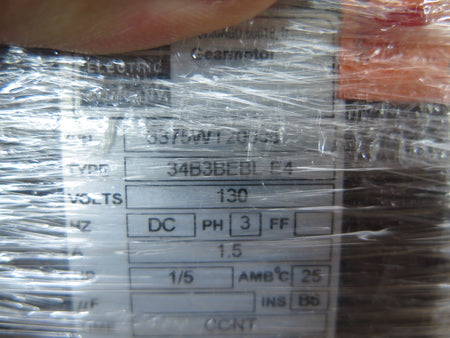 Bodine Electric Corp. 34B3BEBL-E4 Gear Motor 1/5HP 130Vdc - Advance Operations