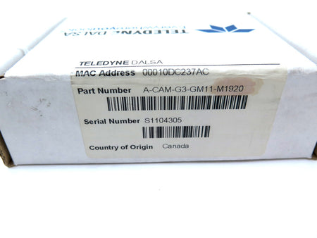 Teledyne A-CAM-G3-GM11-M1920 Genie Nano Camera - Advance Operations