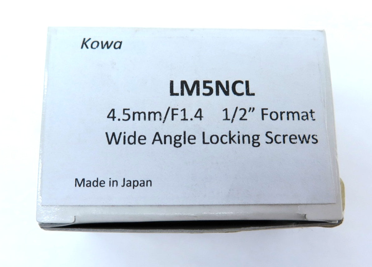 Kowa LM5NCL 4.5mm/F1.4 Machine Camera Vision Lens / A-LEN-KOWA-4 - Advance Operations
