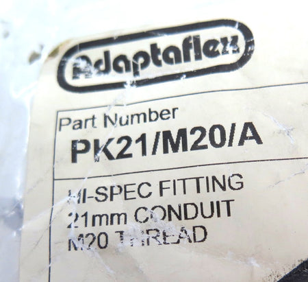 Adaptaflex PK21/M20/A Hi-Spec Fitting 21mm Conduit M20 Thread - Advance Operations