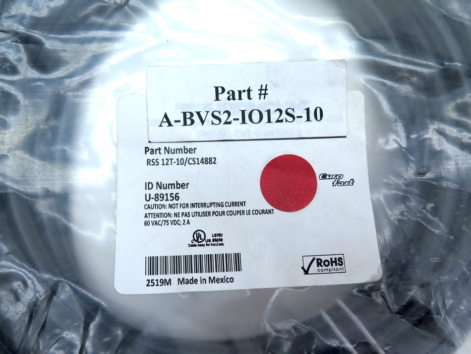 Turck RSS 12T-10 C514882 / Teledyne Dalsa A-BVS2-IO12S-10 Cordset Assembly - Advance Operations