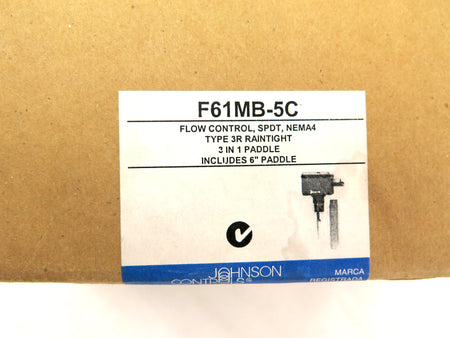 Johnson Control (240) F61MB-5C Flow Control Switch 6" Paddle FACTORY SEAL - Advance Operations