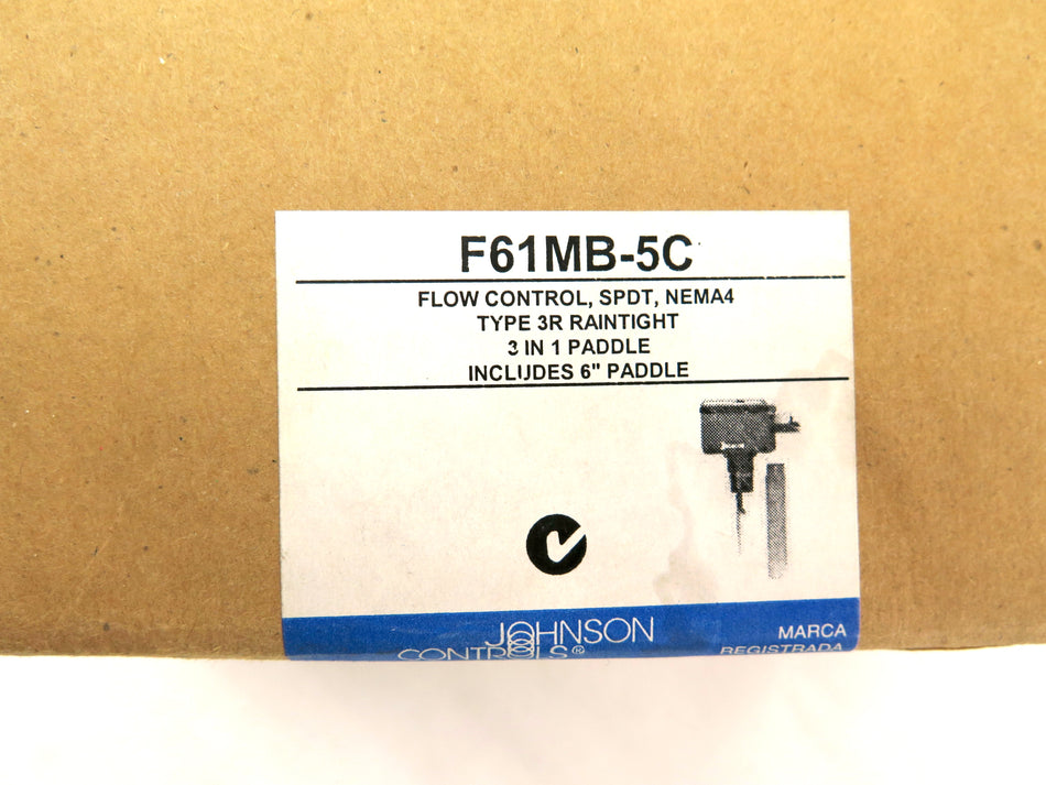 Johnson Control (240) F61MB-5C Flow Control Switch 6" Paddle FACTORY SEAL - Advance Operations