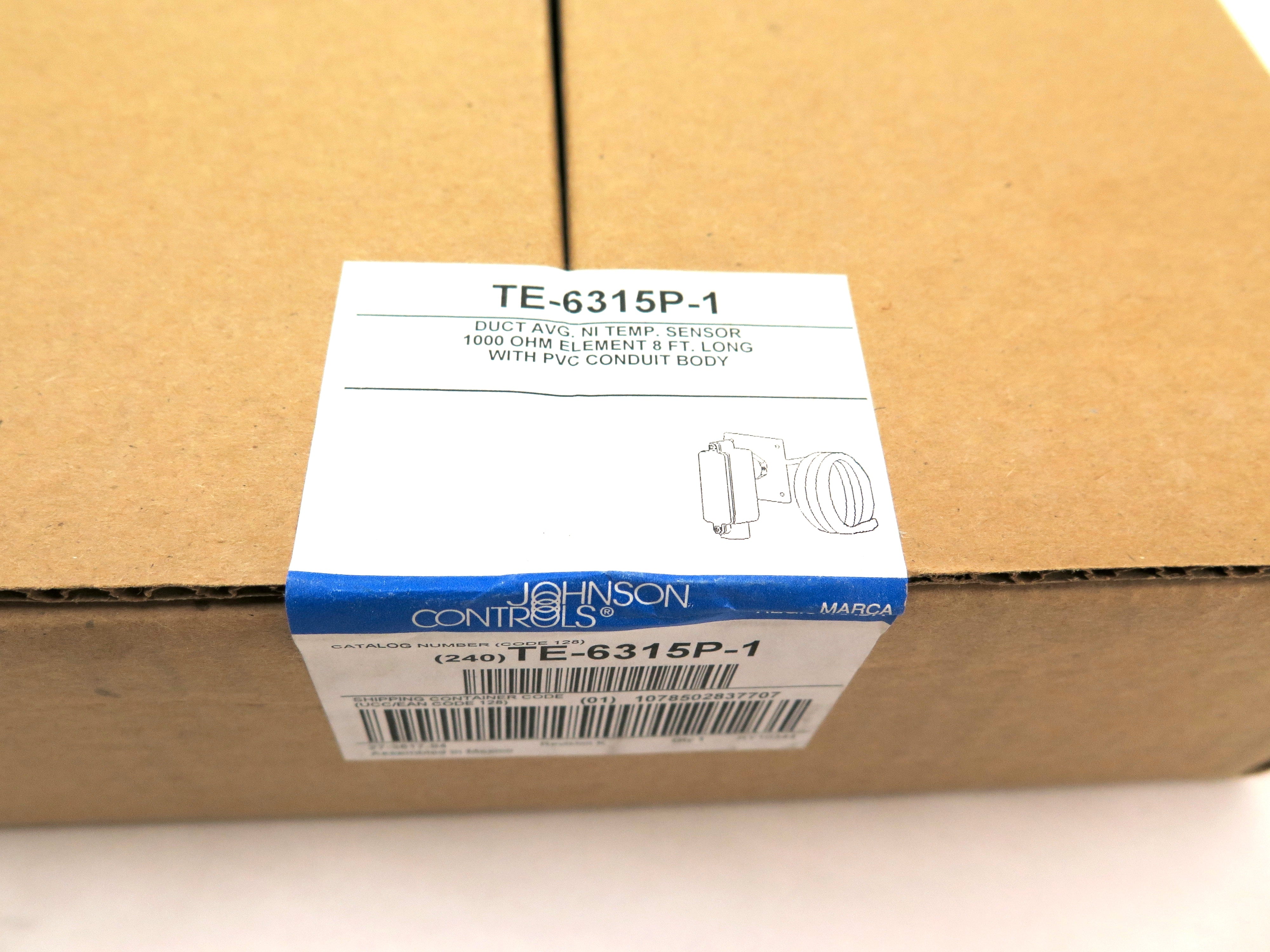 Johnson Controls TE-6315P-1 Duct AVG. NI Temp Sensor 1000 Ohm Element 8FT Long - Advance Operations