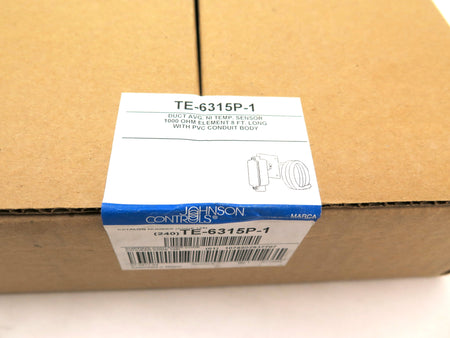 Johnson Controls TE-6315P-1 Duct AVG. NI Temp Sensor 1000 Ohm Element 8FT Long - Advance Operations