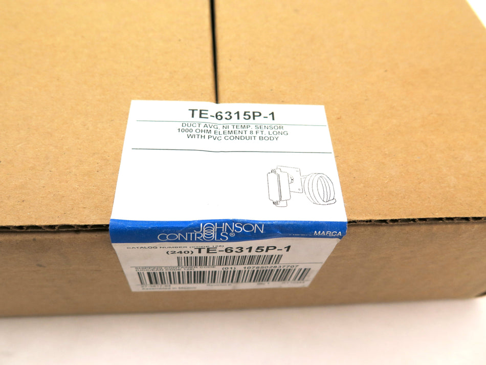 Johnson Controls TE-6315P-1 Duct AVG. NI Temp Sensor 1000 Ohm Element 8FT Long - Advance Operations