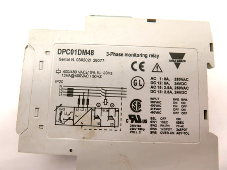 Carlo Gavazzi DPC01DM48 3-Phase Monitoring Relay - Advance Operations