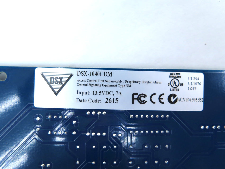 DSX Access Control Unit Subassembly DSX-1040CDM - Advance Operations