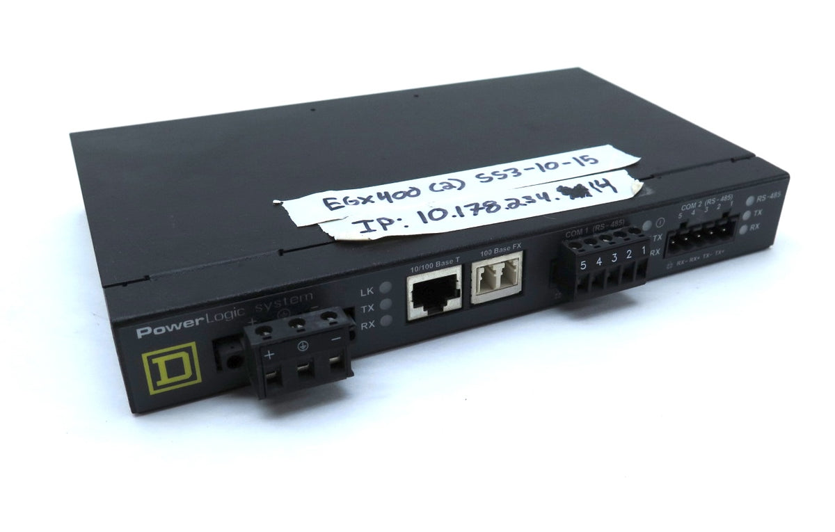 Schneider / Square D EGX400 PowerLogic ETHERNET GATEWAY 24V 8W - Advance Operations