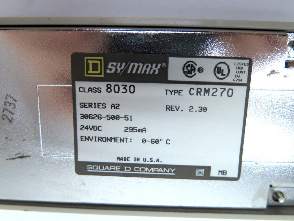 Schneider / Square D CRM270 Passport I/O System 8030 - Advance Operations