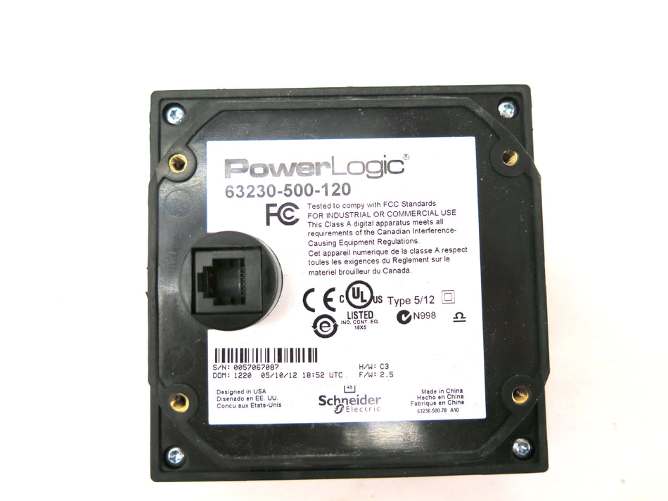 Schneider / Square D 63230-500-120 PowerLogic HMI Interface - Advance Operations