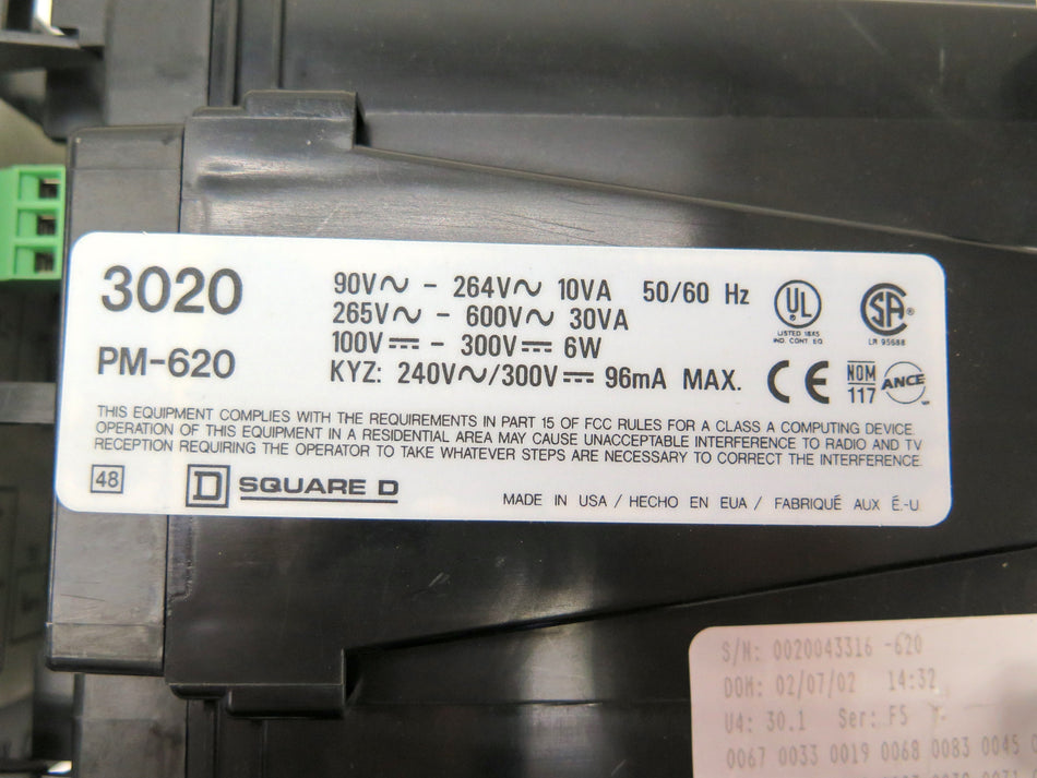 Schneider / Square D PM-630 PowerLogic Power Meter No Display - Advance Operations