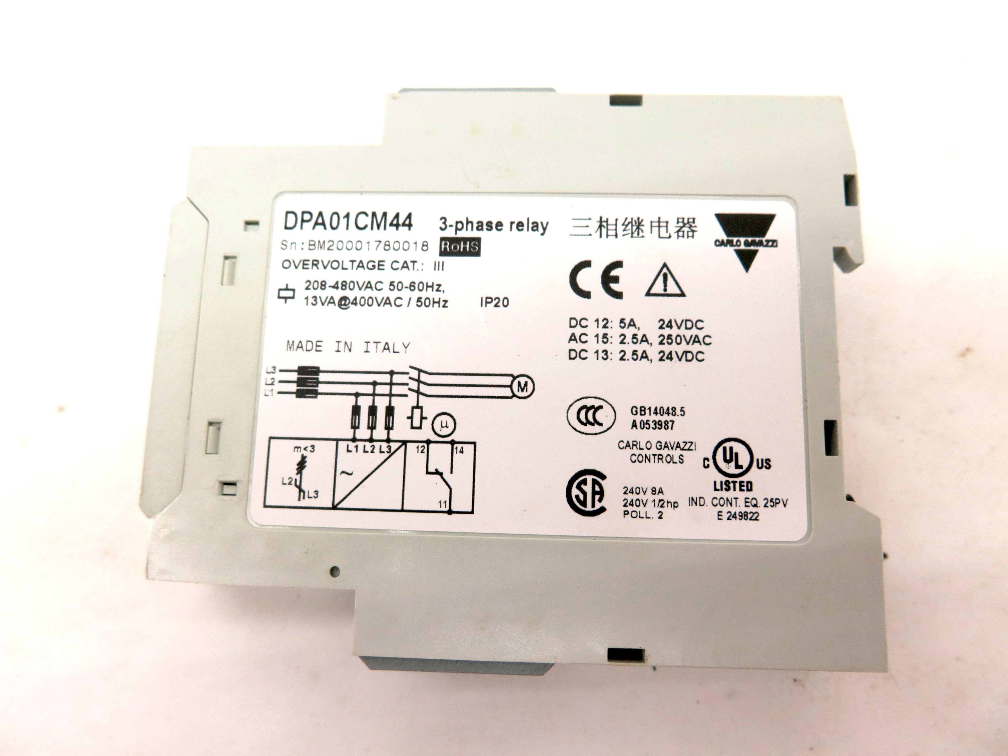 Carlo Gavazzi DPA01CM44 Relay 3 Phase - Advance Operations